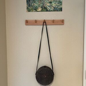 Brown Woven Crossbody Bag